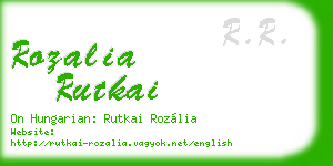 rozalia rutkai business card